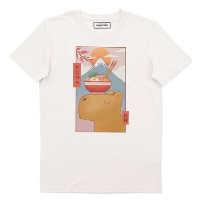 Camiseta ukiyo-e de carpincho: ilustración de la naturaleza japonesa