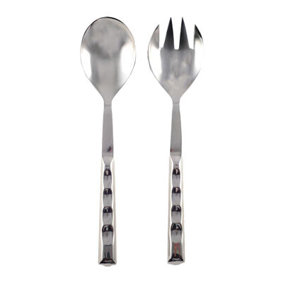 Silver salad servers 28.5cm