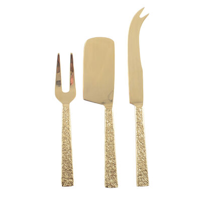 Gold Cheese Knives - Set of 3