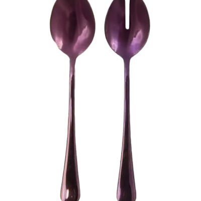 Purple salad servers