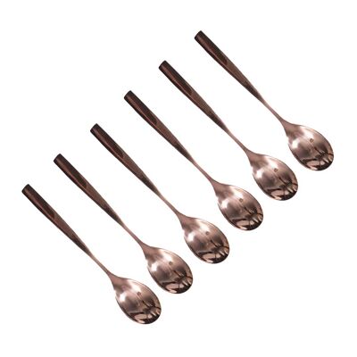 Copper dessert spoons - set of 6