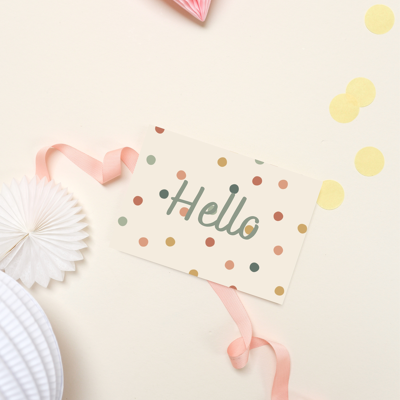 Biglietto Hello Confetti - prodotto in Francia