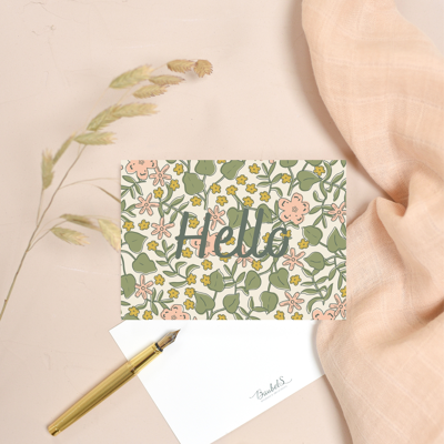 Carte Lily Hello - fabriquée en France
