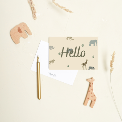 Savane Hello card - made in France