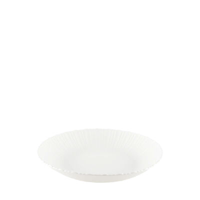 Assiette creuse blanche Flora 21.2x21.2x3.8cm