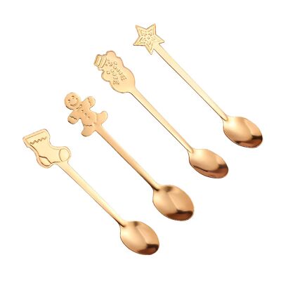 GOLDEN SNOW SPOONS - SET OF 4