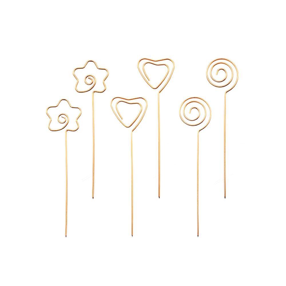 Piques apéritif dorés - lot de 6