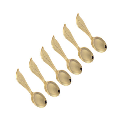Gold leaf spoons - set of 6