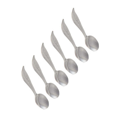 Silver Leaf Spoons - Set of 6