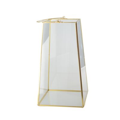 LANTERN WITH GOLD EDGE WITH HANDLE H30CM