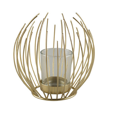 Gold wire tea light holder
