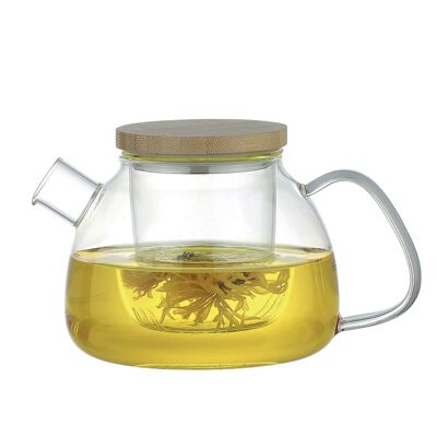 1L teapot with wooden lid