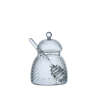 Tarro de miel con cuchara de cristal 400ml