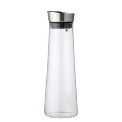 Glass pitcher with metal cap 1.2l