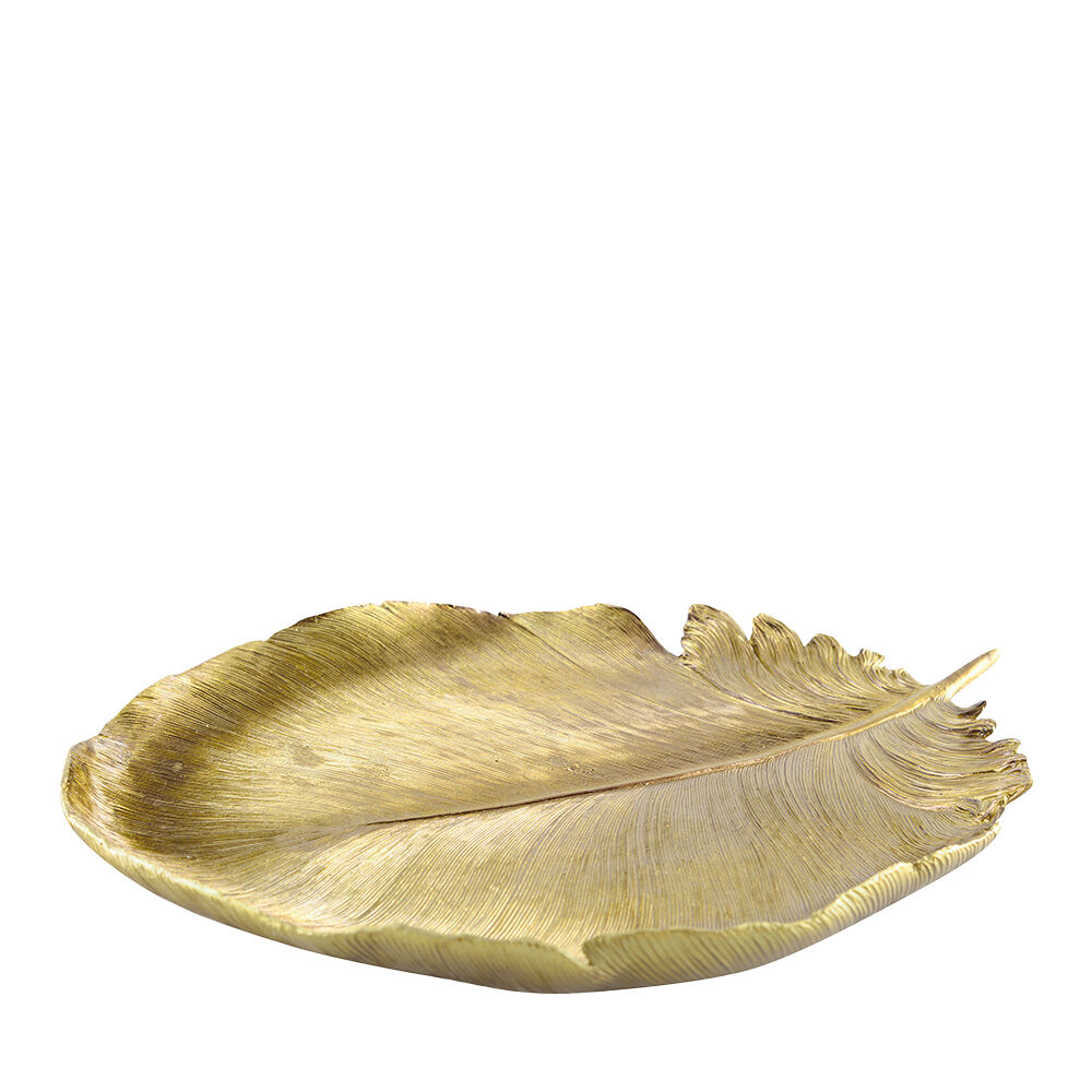 Coppa decorativa in foglia oro 38x29.5x4 cm