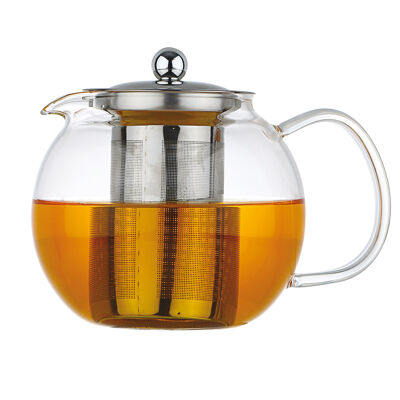 1L ball teapot with filter and stainless steel lid