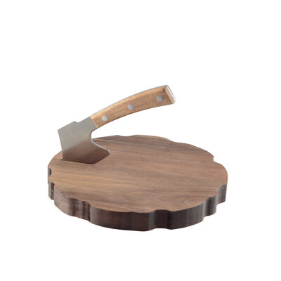 Plateau à fromage avec hache en acacia