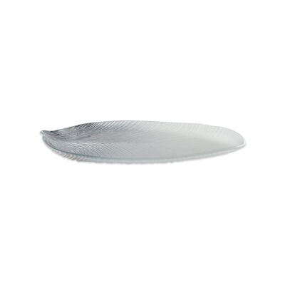 Feuille dégradée argent grand modèle 43x20x3.2cm