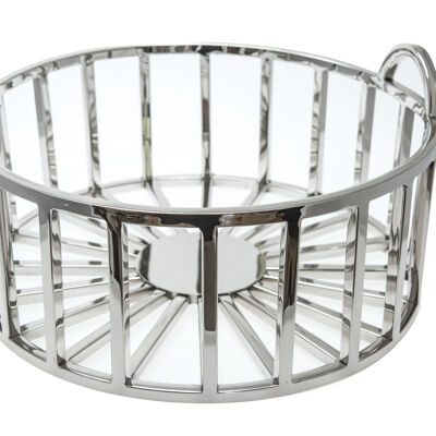 Round silver fruit bowl 35x35x18cm