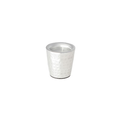 SMALL SILVER HAMMERED CANDLE