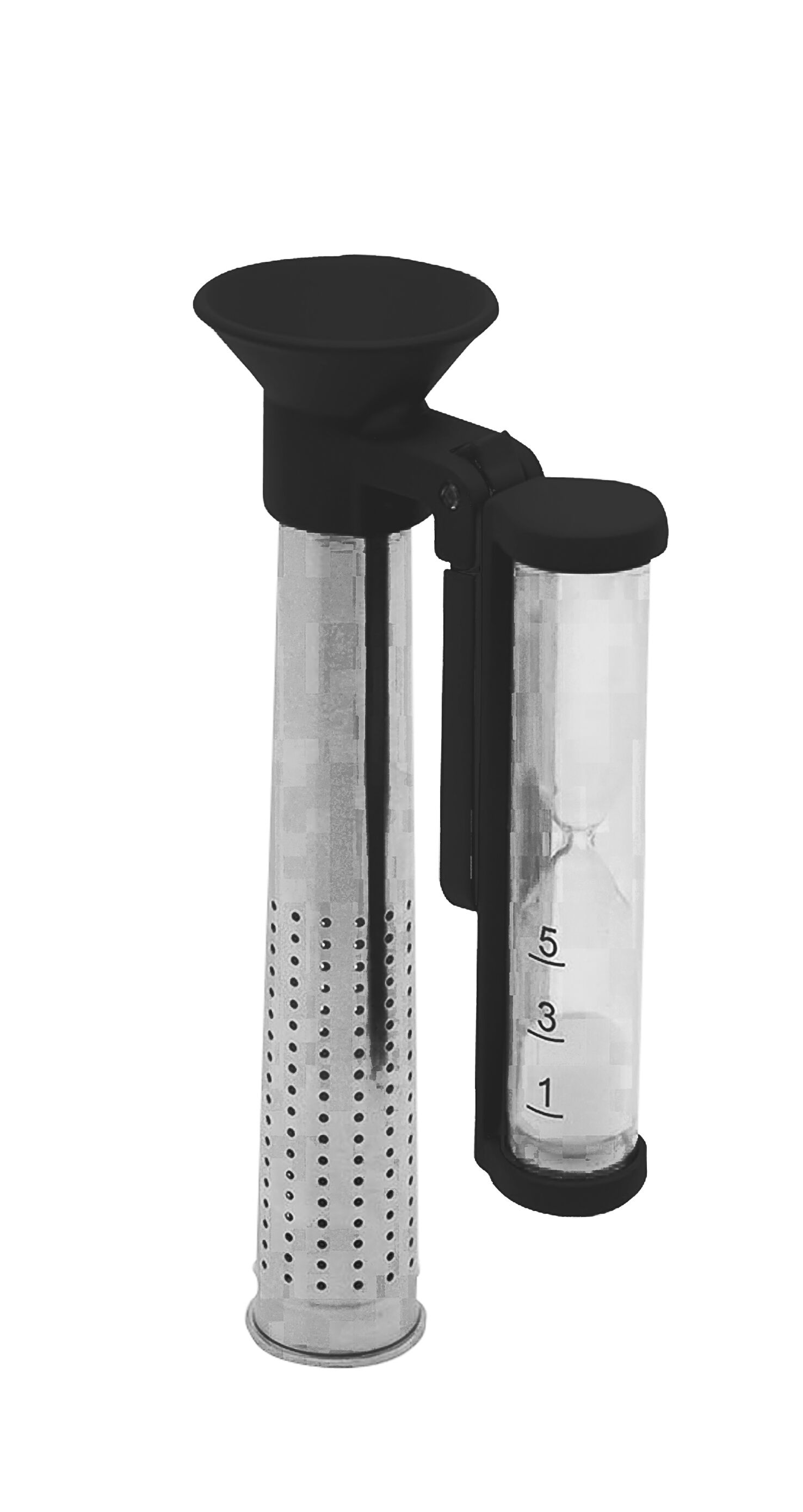 Passe thé avec minuteur noir