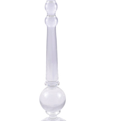 PORTA VELAS REDONDO DE CRISTAL H.60CM
