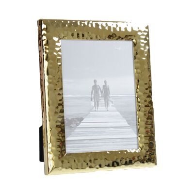 Cornice portafoto in oro martellato 20x25 cm