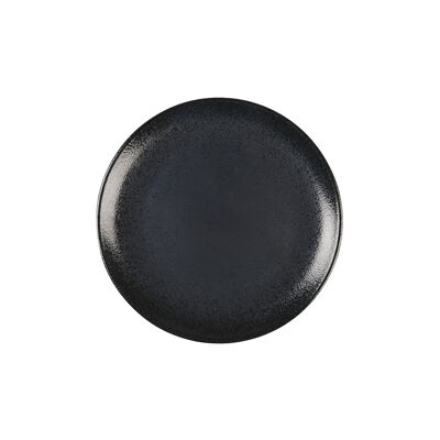 Plato de postre negro mate con brillo 21cm