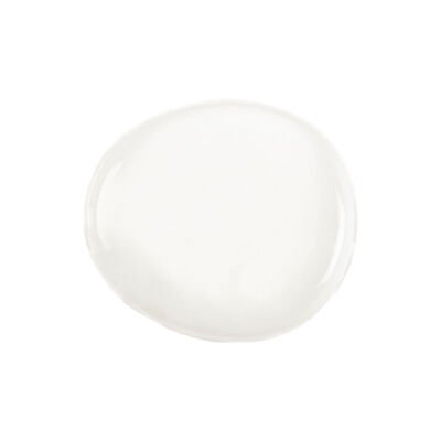 WHITE CERAMIC DESSERT PLATE