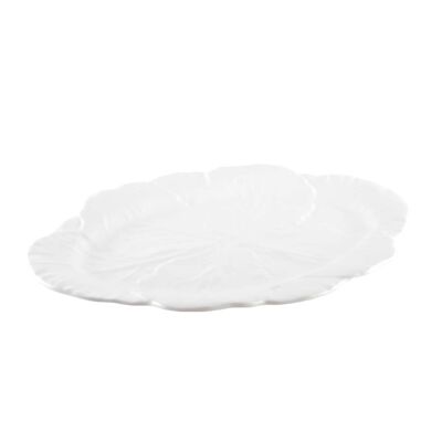 White oval melamine dish 50x40x2cm