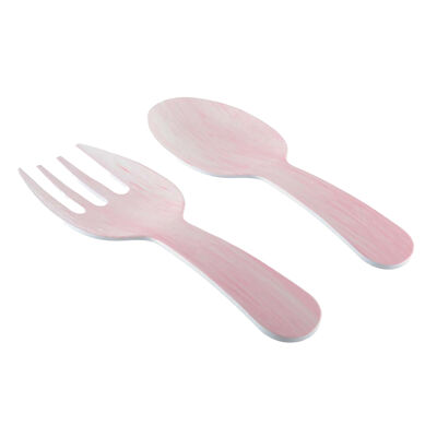 Pink melamine salad servers 27x9.5x1cm