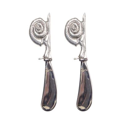 Silver snail spreader - set of 2