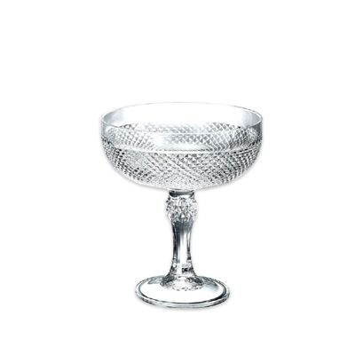 Vaso para helado acrílico transparente de diamante de 850 ml