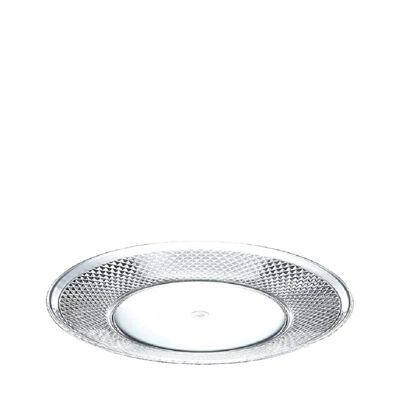 Plato llano acrílico con forma de diamante