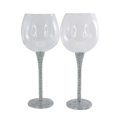 Bling wine glasses - set of 2