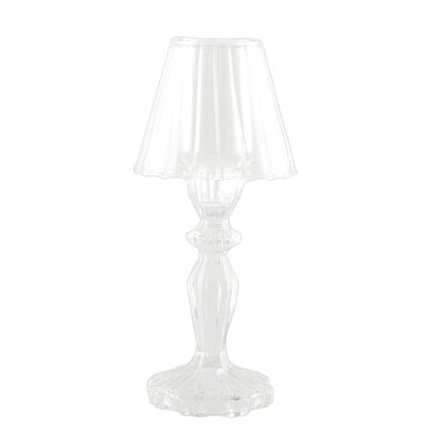 Glass candle holder h24.5cm