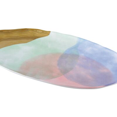 Tricolor oval dish - Paradise