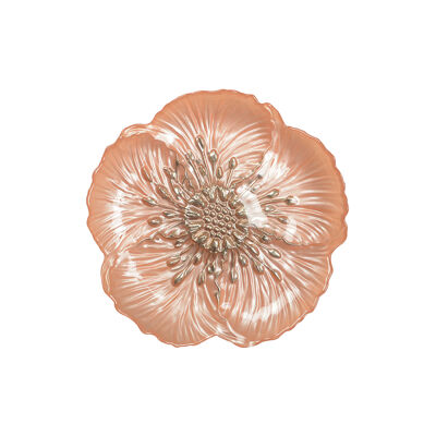 PLATO DE POSTRE DE FLOR DE SALMÓN