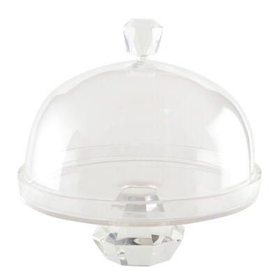 Diamond glass cake stand