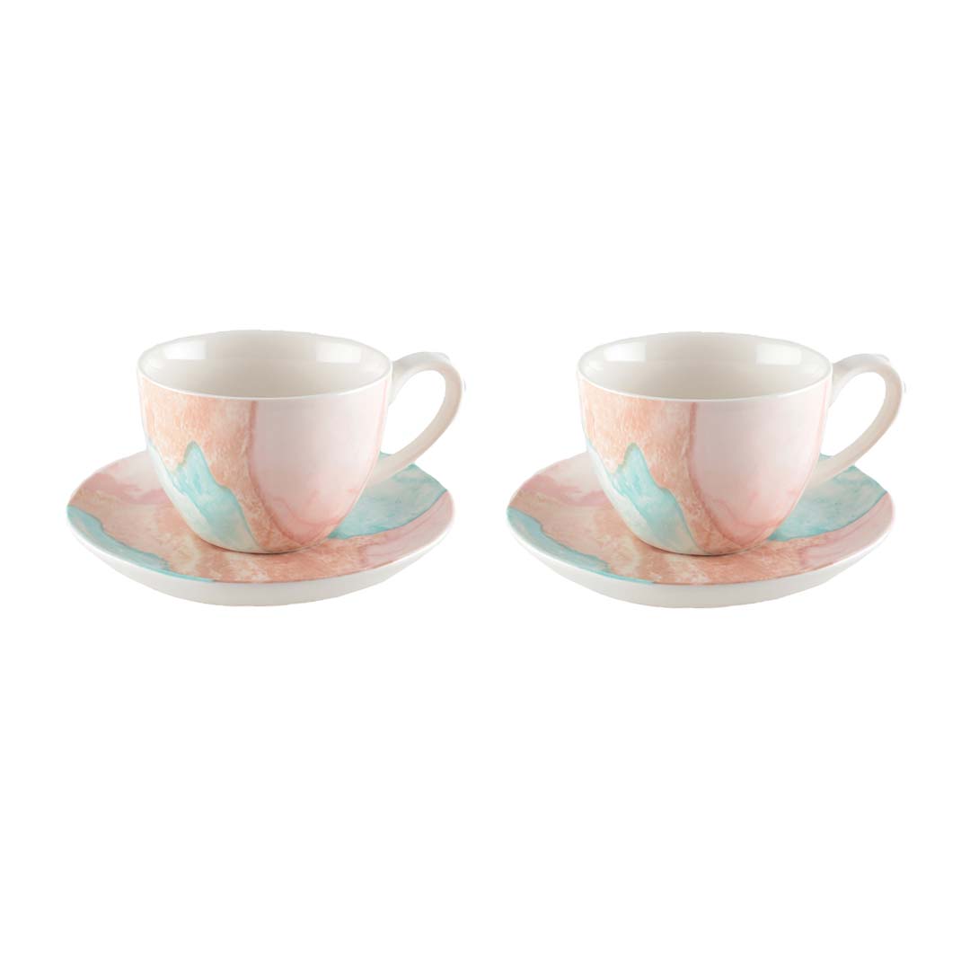 Coffee cups and saucers - Treasure mine - set of 2