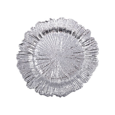 PLATTER FLOWER SILVER