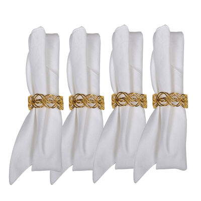SET DI 4 ASCIUGAMANI INTRECCIATI