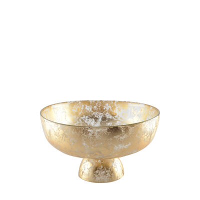 Coupe sur pied dorée 27x27x9cm
