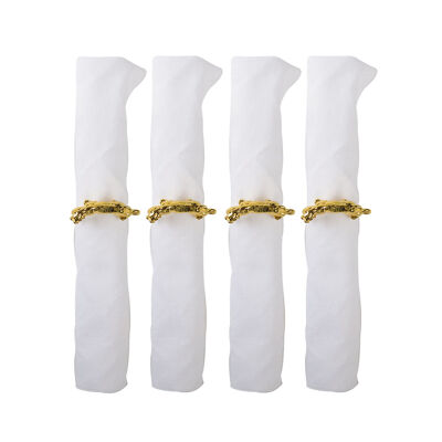Set of 4 tiger napkin rings