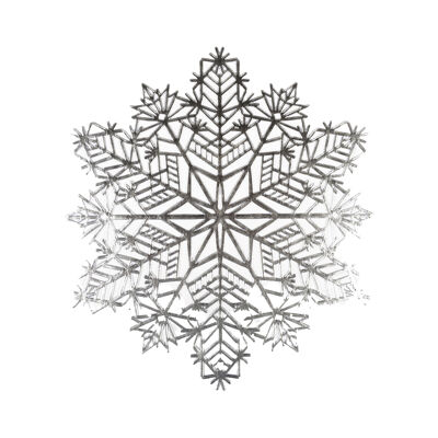 PIATTO DI FIOCCHI DI NEVE ARGENTO