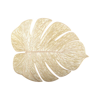 Gold filigree leaf coaster