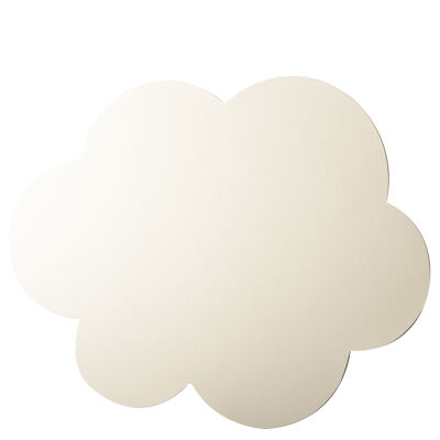 White cloud faux leather plate mat