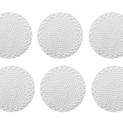 Silver round coasters - set of 6