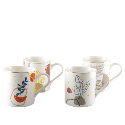 Tazas Art Déco de 390 ml - Juego de 4