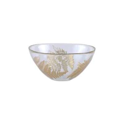 Taza transparente con pan de oro